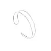 Bracelet Jonc Double Lisse (Argent)