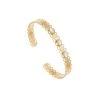 Bracelet Jonc Ajouré Triple Pierres (nacre) -Jollia Soldes Magasin bracelet jonc pierre nacre dore