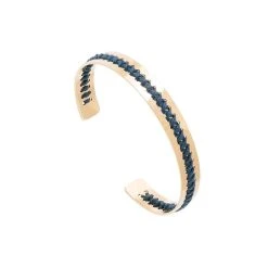 Bracelet Jonc Tissé (denim)