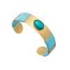 Bracelet Jonc Pierre New Dehli Et Fils Turquoise -Jollia Soldes Magasin bracelet jonc turquoise pierre plat