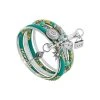 Bracelet Semainier Wax (turquoise/argenté) -Jollia Soldes Magasin bracelet joncs semainier wax argente turquoise 1