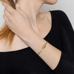 Jollia Soldes Magasin -Jollia Soldes Magasin bracelet maillons croix vert