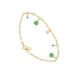 Bracelet Mini Maillons Breloques (turquoise/chrysoprase)