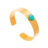 Bracelet Manchette Minimal Amazonite -Jollia Soldes Magasin bracelet manchette amazonite dore