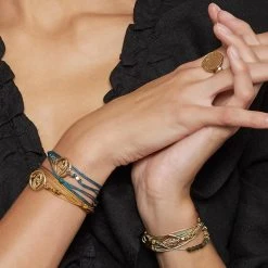 Bracelet Multi-tours Oeil (moutarde) -Jollia Soldes Magasin bracelet multi tours oeil by garance