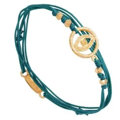 Bracelet Multi-tours Oeil (bleu Canard)