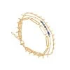 Bracelet Multirangs Maillons Pampilles (lapis) -Jollia Soldes Magasin bracelet multirang pastille bleu