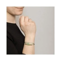 Bracelet Multi-rangs Et Pierre Facettée (vert D'eau) -Jollia Soldes Magasin bracelet multirangs pierre vert by garance
