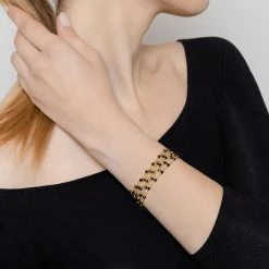 Multi-tours/sautoir Perles Fines (agate Noire) -Jollia Soldes Magasin bracelet multitours noir brun