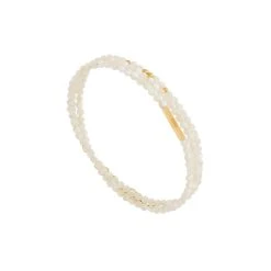 Bracelet Multitours Perles (nacre) -Jollia Soldes Magasin bracelet multitours perle blanche dore