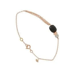 Bracelet River (onyx & Or Rose)