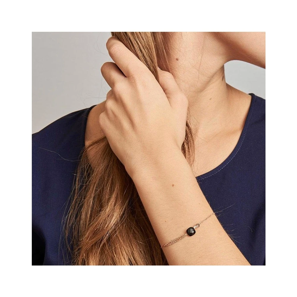 Bracelet River (onyx & Or Rose) 4 Bracelet River (onyx & Or Rose) – Image 2