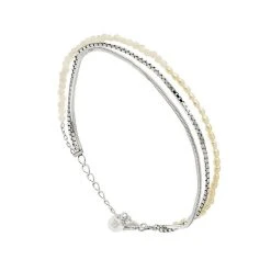 Bracelet Mezzo (argent Et Nacre)