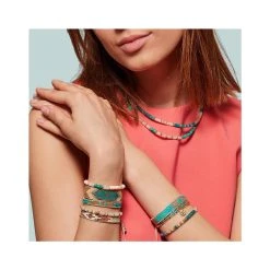 Collier Surfeur Pierres (amazonite/jade Blanc) -Jollia Soldes Magasin bracelet perle coloree pastel 4 1