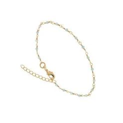 Bracelet Perles Fines Aqua (plaqué Or)