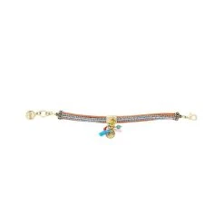 Bracelet Nappa (brun) -Jollia Soldes Magasin bracelet pierre cuir brun exoal