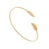 Bracelet Jonc Plume (plaqué Or) -Jollia Soldes Magasin bracelet plaque or plume 1