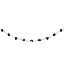 Collier émaillé Noir (argent)