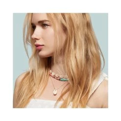 Collier Coquillages Surfeur (plaqué Or) -Jollia Soldes Magasin choker coquillage blanc dore 1