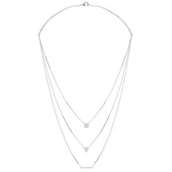 Collier Multi-chaînes Imagine (argent) -Jollia Soldes Magasin collier 3 rangs argent jollia