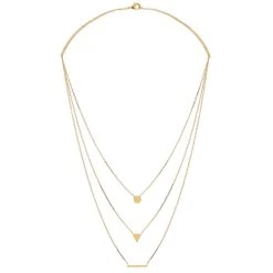 Collier Multi-chaînes Imagine (plaqué Or) 9 Collier Multi-chaînes Imagine (plaqué Or) -Jollia Soldes Magasin collier 3 rangs or jollia 1