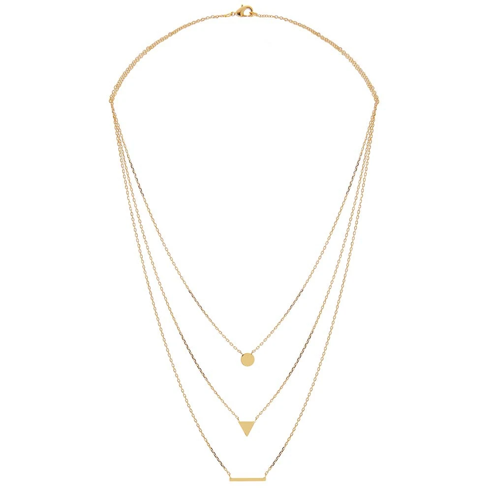 Collier Multi-chaînes Imagine (plaqué Or) 6 Collier Multi-chaînes Imagine (plaqué Or) – Image 4