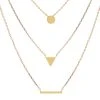 Collier Multi-chaînes Imagine (plaqué Or) -Jollia Soldes Magasin collier 3 rangs or jollia 2
