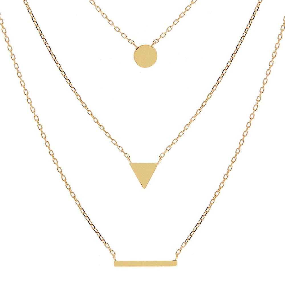 Collier Multi-chaînes Imagine (plaqué Or) 3 Collier Multi-chaînes Imagine (plaqué Or)