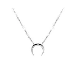 Collier Petite Corne (argent Rhodié)