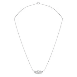 Collier Plume (argent Rhodié) -Jollia Soldes Magasin collier argent plume 1