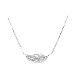 Collier Plume (argent Rhodié)