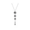 Sautoir Cascade (hématite) -Jollia Soldes Magasin collier argent triple rond pendentif