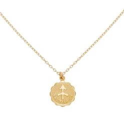 Collier Médaille Astrologique Sagittaire (doré)