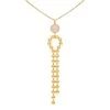 Sautoir Pierre Rose Et Billes (quartz Rose) -Jollia Soldes Magasin collier bille pendant quartz2