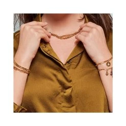 Collier Triple Chaînes Maillons (doré) 12 Collier Triple Chaînes Maillons (doré) -Jollia Soldes Magasin collier by garance 1