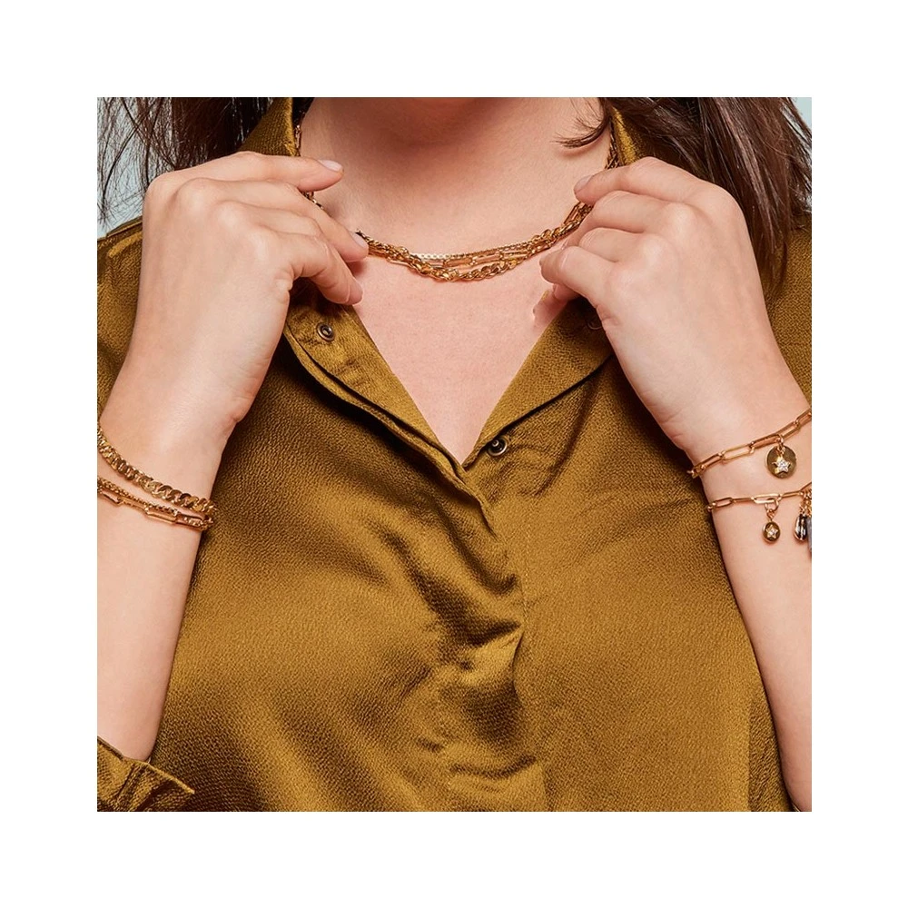 Collier Triple Chaînes Maillons (doré) 6 Collier Triple Chaînes Maillons (doré) – Image 4