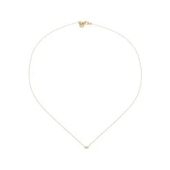 Collier Fin Et Strass (cristal/opal) -Jollia Soldes Magasin collier chaine cristal dore