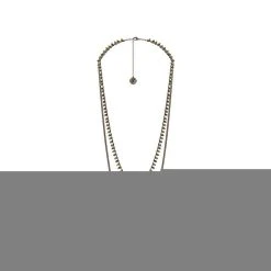 Collier Double Rangs Folk (bronze/vert)