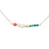 Collier Multi Pierres (amazonite/corail) -Jollia Soldes Magasin collier chaine perles corail turquoise 1