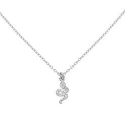 Collier Pendentif Serpent (argenté)