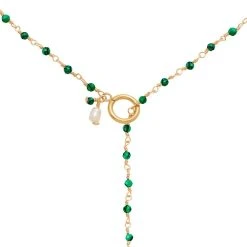 Multi-tours/sautoir Perles Fines (malachite) -Jollia Soldes Magasin collier cravate pierre vert 1 1