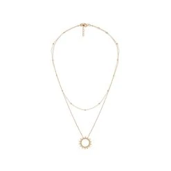 Colliers Soleil Et Billes (plaqué Or) -Jollia Soldes Magasin collier deux rang soleil or 1