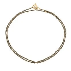 Multi-tours/sautoir Pierres Facettées (pyrite) -Jollia Soldes Magasin collier deux rangs marron