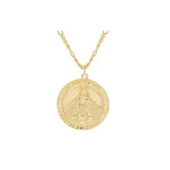 Collier Multirangs Médaille Vierge Marie (plaqué Or) -Jollia Soldes Magasin collier dore medaillon vierge marie