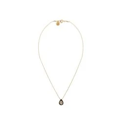 Collier Diamant Polki Goutte (plaqué Or) -Jollia Soldes Magasin collier dore pendentif diamant polki