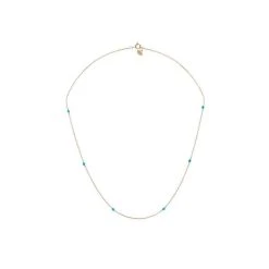 Collier Océan (bleu/palqué Or Rose)