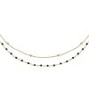 Collier Double Rangs Perles (onyx) -Jollia Soldes Magasin collier double onyx 19915 1 2