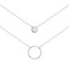 Collier Double Rangs Anneau (argent) -Jollia Soldes Magasin collier double rang anneau argent 1
