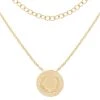 Collier Double Rangs Médaille Laurier (plaqué Or) -Jollia Soldes Magasin collier double rang chaine medaillon laurier