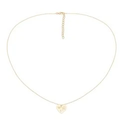 Collier Médaille Cœur Talisman (doré) -Jollia Soldes Magasin collier etoile medaille coeur